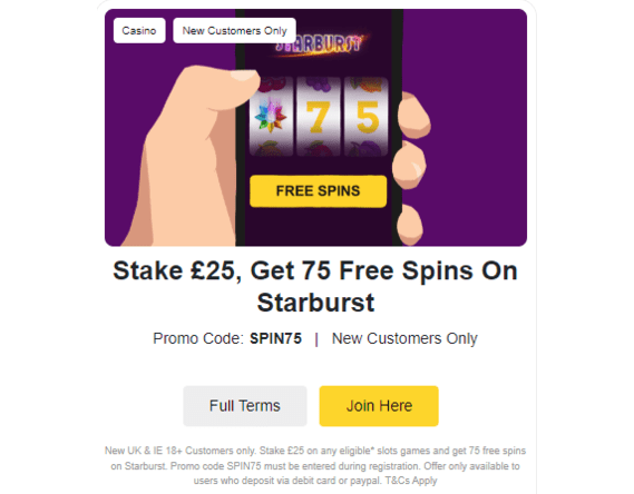 Betdaq Casino UK Free Spins