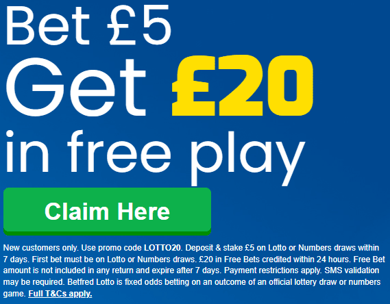 Betfred lotto promo code for 2024